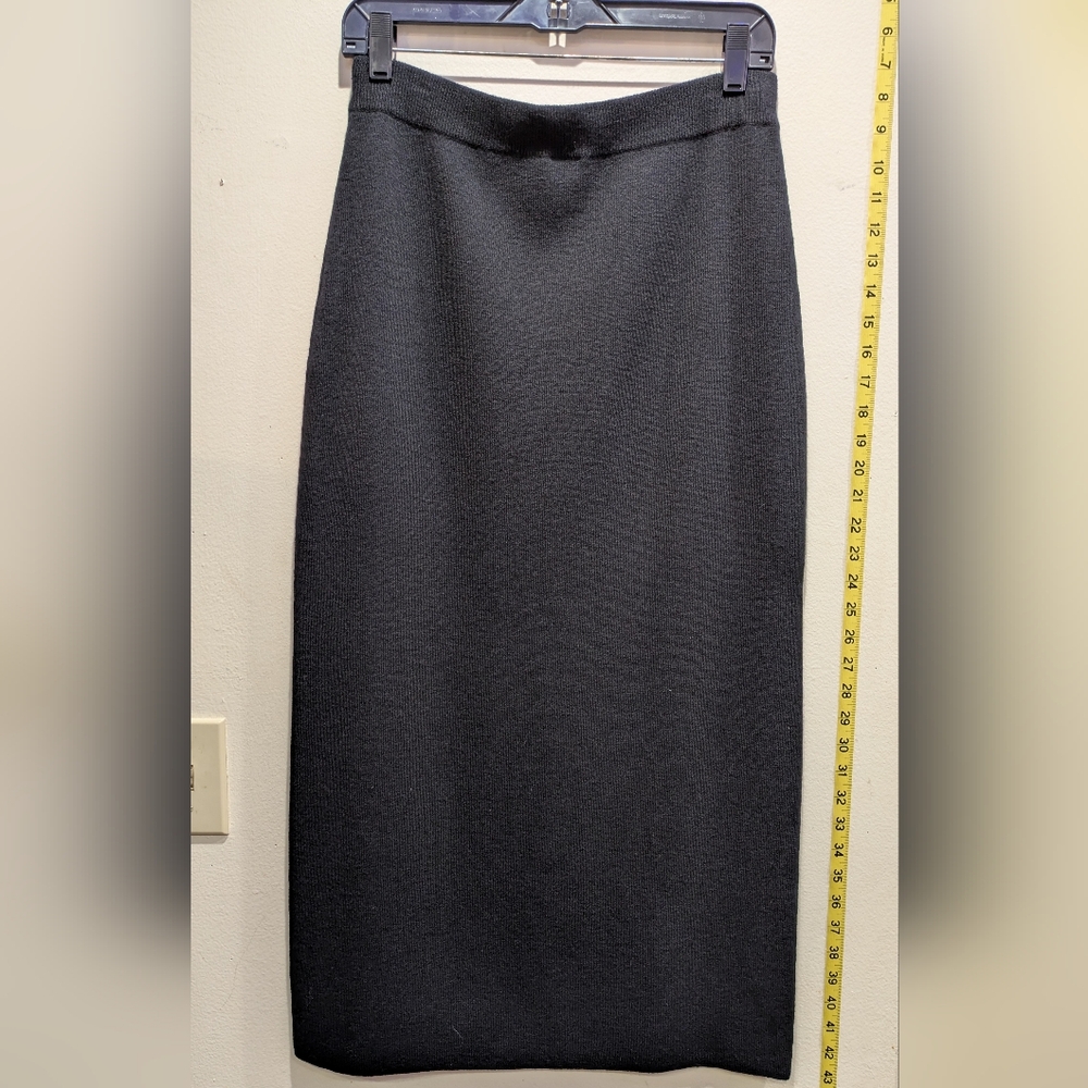 Eileen Fisher Classic Black Pencil Skirt Size Medium